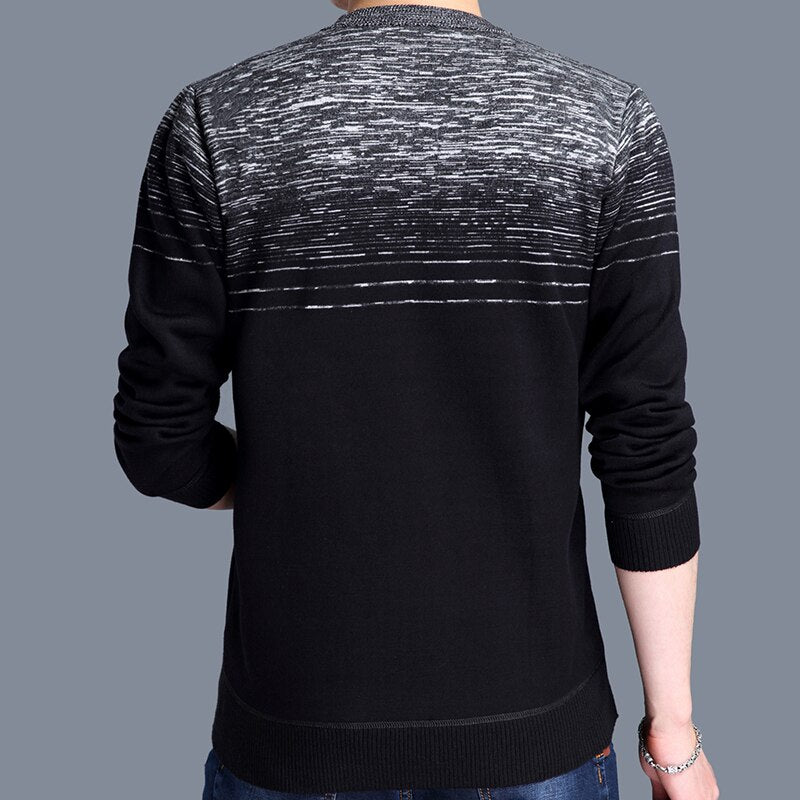 2022 New Brand Designer Pullover Striped Men Sweater Mens Thick Winter Warm Jersey Knitted Sweaters Mens Wear Slim Fit Knitwear